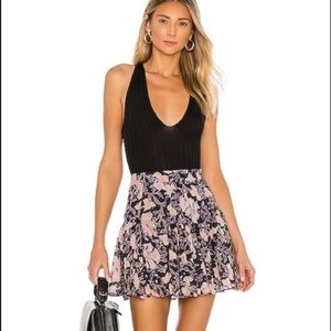 NWT Free People End Of The Island Godet Mini Skirt